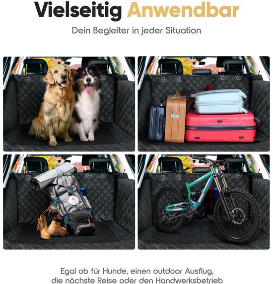Auto-Kofferraumschutz Hund gepolstert mit Seiten- und Kofferraumschutz, Hundedecke, Kofferraum, wasserdicht und kratzfest, universelle Kofferraumschutzmatte für Hunde