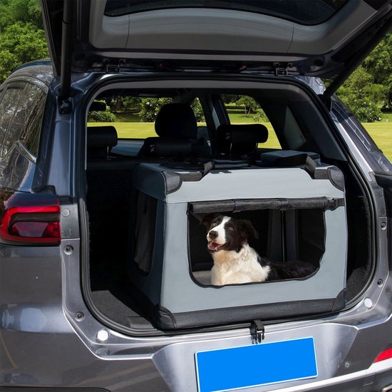 Klappbare Hundetransportbox / Bank Lassie M - Grau - 42 x 60 x 44 cm