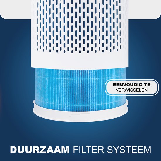 Aironex Luftreiniger mit HEPA-Filter - 40 m2 - Geeignet für Wohnzimmer, Schlafzimmer, Büro, Babyzimmer- Luftqualitätsanzeige- Wirkt gegen Staubmilben, Heuschnupfen, Allergien, Staub- Entfernt 99,97%- Luftreiniger - Luftreiniger