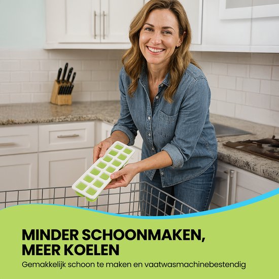 TTD® Silikon-Eiswürfelform mit Deckel - 4er-Set - 14 x 4 Eiswürfel - stapelbar - BPA-frei - Eiswürfel lassen sich leicht herausdrücken