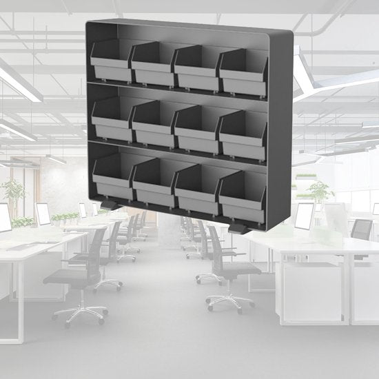 BRASQ Tea Organizer Black TB200 - Teebox 12 Fächer - Küchenorganizer - Teebox - Teebeutelhalter - Platzsparendes Aufbewahrungssystem