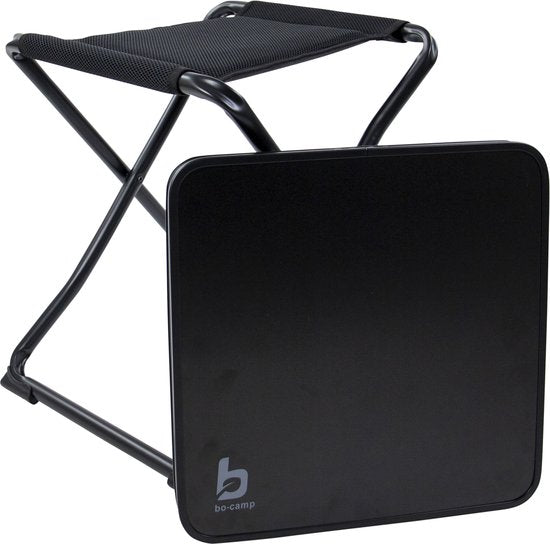 Bo-Camp - Hocker + Ablage - klappbar - Schwarz
