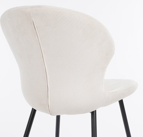 Mica Decorations Max Esszimmerstuhl - Samt - Off White