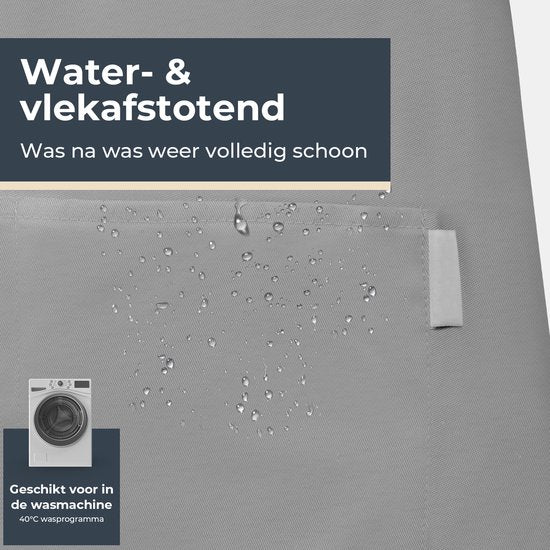 Küchenschürze - Wasser- und schmutzabweisend - Professionelle Kochschürze - Schürze für Frauen und Männer - Catering-Schürze - Unisex - Verstellbare Schnalle - Extra große Fächer - Hellgrau