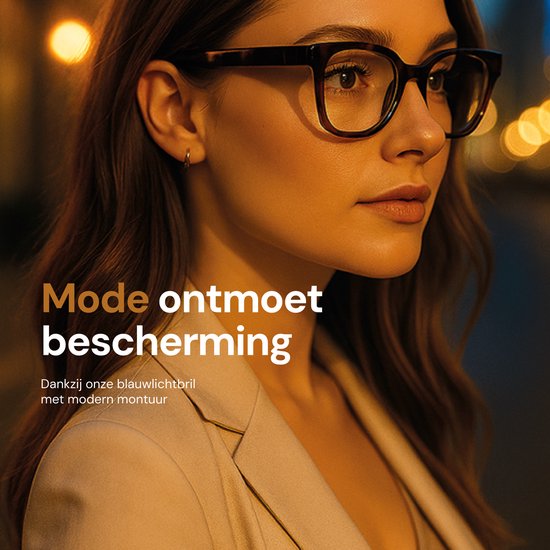 LC Eyewear Computerbrille - Blaulichtbrille ohne Stärke - Blaulichtbrille - Displaybrille - Unisex - Leopard