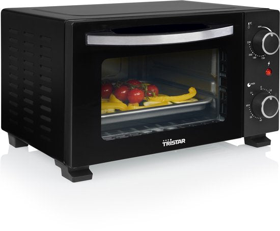 Tristar OV-3610 - Mini-Backofen - 10L - 800W - Camping Backofen Freistehend - Schwarz