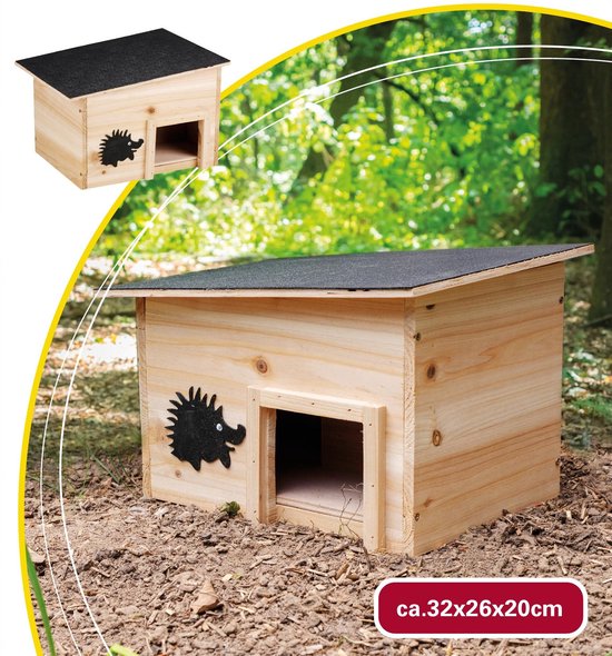 Lifetime Garden Igelhaus Holz - FSC 100% - Igelhaus - Meerschweinchenhaus - Holz