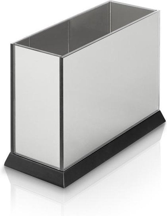 Liva Living Magic Cube - Stimmungslichthalter - 3 Kerzen - 20 x 9 x 15 cm - Mit getöntem Spiegelglas - Unendlichem Reflexionseffekt - Für Innen und Außen - Schwarzes Glas