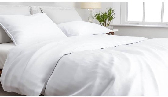 ZoHome Satinado Bettbezug - Doppel - 200x200/220 cm - Weiß