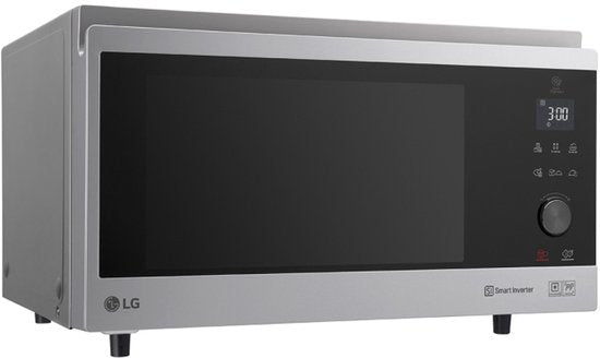 LG MJ3965ACS NeoChef Kombi-Mikrowelle - 4-in-1 Heißluftofen - Grill, Dampf & Backofen - Touchscreen-Bedienung - Grau/Silber