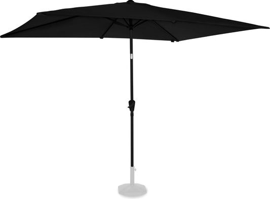 VONROC Premium Sonnenschirm Rapallo 200x300cm - Langlebiger Sonnenschirm - Neigbar - UV-beständiges Tuch - Anthrazit/Schwarz - Inkl.