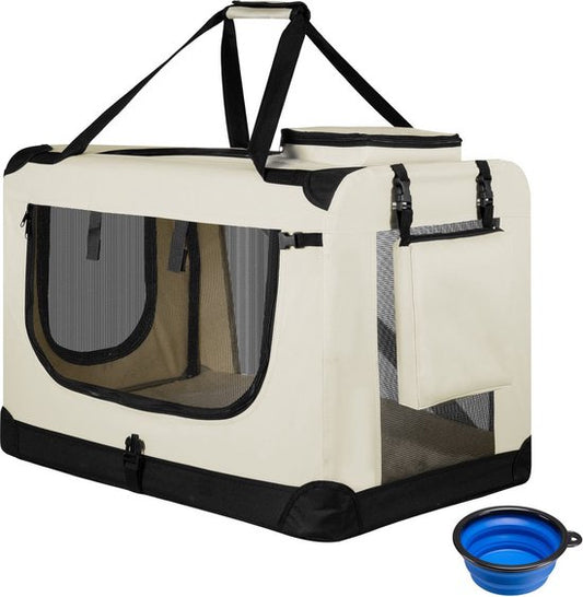 Klappbare Hundetransportbox / Sitzbank Lassie S - Beige - 34 x 50 x 36 cm