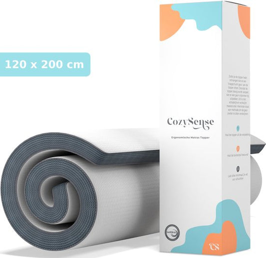 CozySense® Topper 120x200 - Top Matratze - Top Deck Matratze - Memory Foam mit Cooling Gel - CertiPUR® - Firm Firm Firmness - 8 CM - Waschbarer Bezug