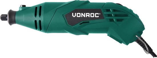 VONROC Multitool - Rotary - 160W - Inkl. 232 Zubehörteile, 2 Aufsätze, biegsamer Schaft und Aufbewahrungstasche