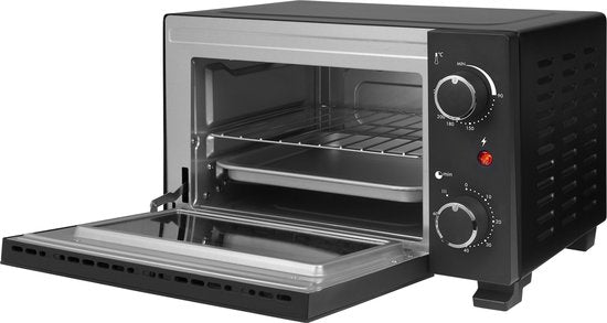 Tristar OV-3610 - Mini-Backofen - 10L - 800W - Camping Backofen Freistehend - Schwarz