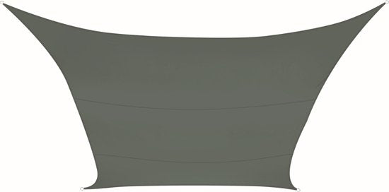 Perel Schattentuch, wasserabweisend, 4 x 3 m, 160 g/m², Polyester, rechteckig, grüngrau