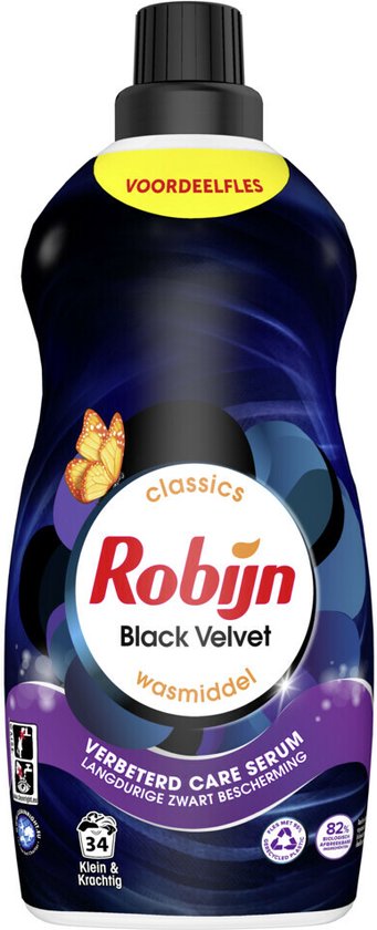 Robijn Klein & Krachtig Waschmittel Black Velvet - 34 Wäschen - 1,19 Liter