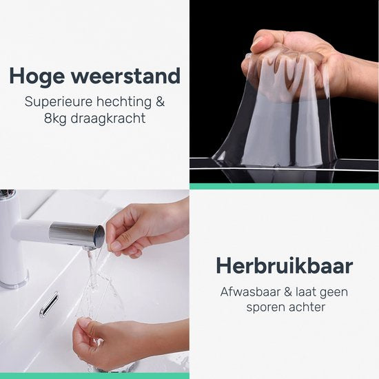 Doppelseitiges Klebeband extra stark - 6 Meter - 3cm breit - Wasserdicht und wiederverwendbar - Montage - Nano - Klebeband - DIY - Transparent