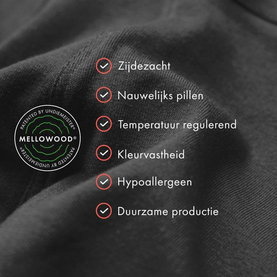 Undiemeister T-Shirt für Herren – Slim-Fit-T-Shirt – Schweißhemmend – Storm Cloud (Dunkelblau) – Tencel – Seidenweich – Atmungsaktiv – Antibakteriell – Kurze Ärmel – Rundhalsausschnitt – Größe M