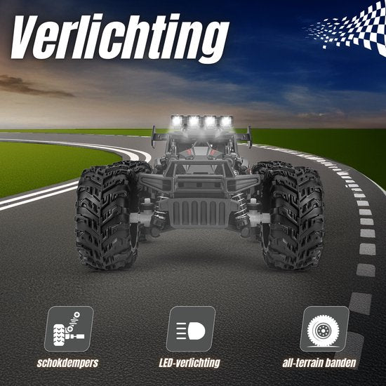 Vertrex Turbo V12 RC Fernsteuerbares Rennspielzeug - Erwachsene & Kinder - Outdoor - Schwarz