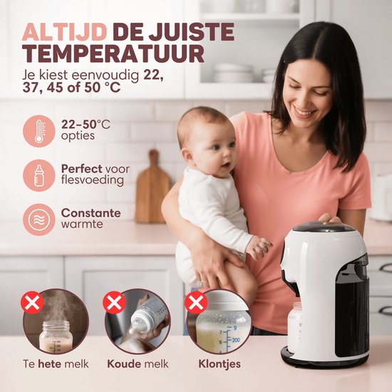 Vulpes Goods® BabyCare - Babyflaschenautomat - Baby Formula Maker PRO - Flaschenfütterungsgerät - Automatische Flaschenmaschine - Babymilchmaschine - Inkl.