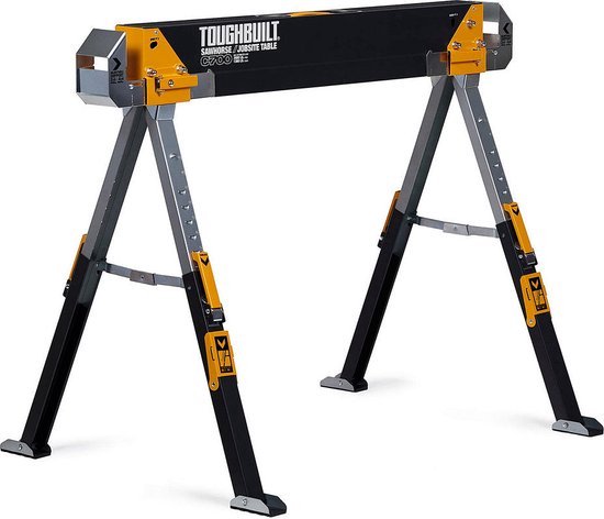 ToughBuilt TB-C700-2 Sägebock Set - Höhenverstellbar - 589 kg Tragkraft - Stahl - 2 Stück
