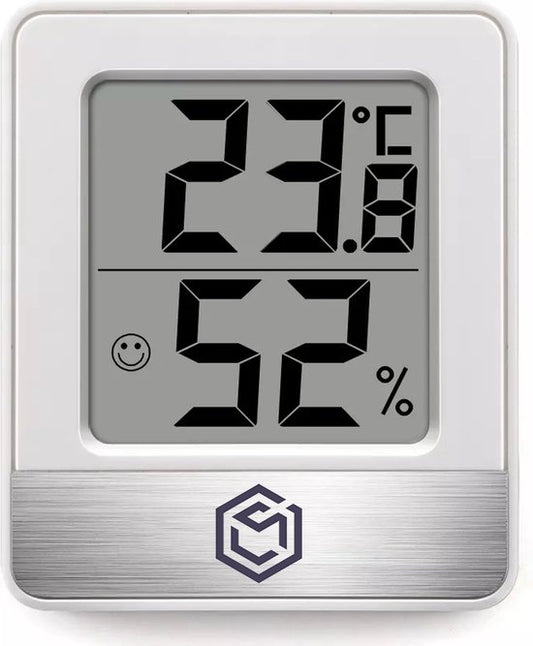 Ease Electronicz Hygrometer - Luftfeuchtigkeitsmesser - Digitale Wetterstation - Luftfeuchtigkeitsmesser - Thermometer für Innenräume - inklusive Batterie