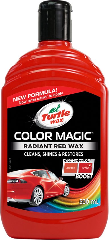 Turtle Wax 52711 Color Magic Radiant Red Wax 500ml - Spezialautopolitur - Lackreparatur - Politur - Rot