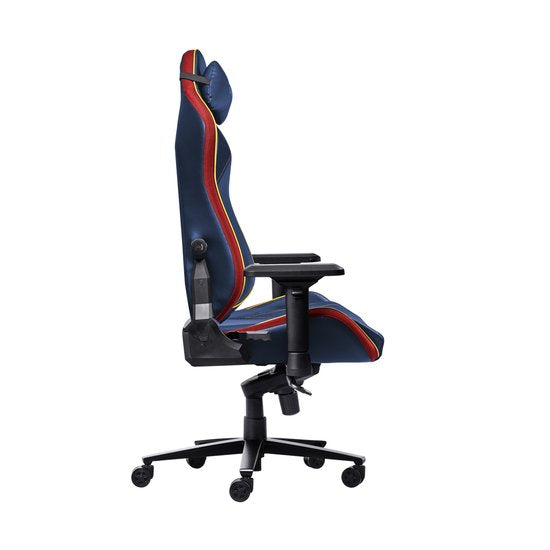 Trust GXT 721SM Ruya Pro Superman Edition - Premium Gaming Chair - Nackenkissen - verstellbare Rückenlehne - höhenverstellbar - Rücken- und Armlehnen verstellbar - Superman Blue