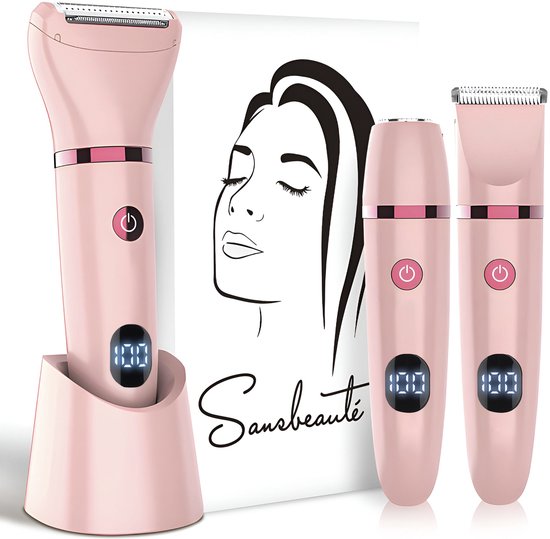 Sansbeauté® 3-in-1 Ladyshave - Mit Display - Elektrisch - Wiederaufladbar über USB
