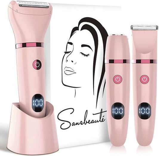 Sansbeauté® 3-in-1 Ladyshave - Mit Display - Elektrisch - Wiederaufladbar über USB