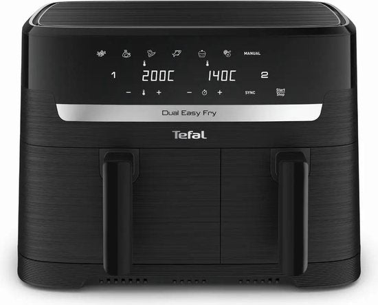 Tefal EY901N10 Dual Easy Fry Essential - Airfryer - 2700W - 8,3L - Schwarz