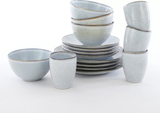 Mica Decorations Tabo Geschirrset für 4 Personen - Grau