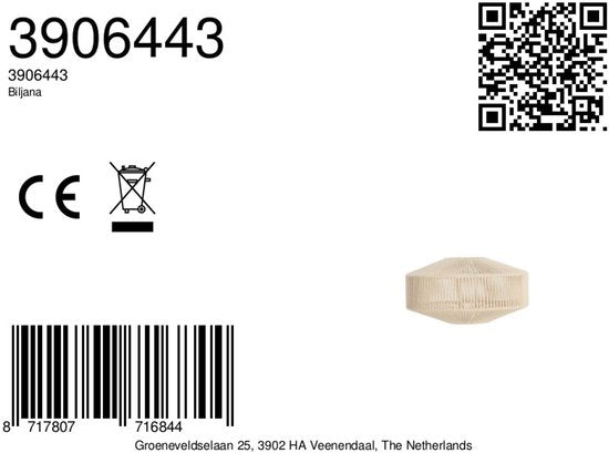 Lampenschirm für Deckenleuchte Naturseil - Light & Living Biljana - 31cm Durchmesser