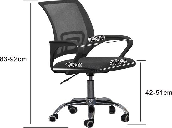 VDD Bürostuhl - schwarz - ergonomisch - höhenverstellbar