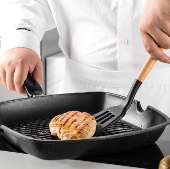 VAIVE Kochgeschirr-Set 13-teilig mit Halter - Küchengeschirr-Set - Schneebesen - Spatel Silikon