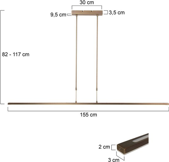 Hängeleuchte Steinhauer Zelena LED - Bronze