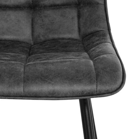 Refurna - Esszimmerstuhl Yerevan Mikroleder Anthrazit