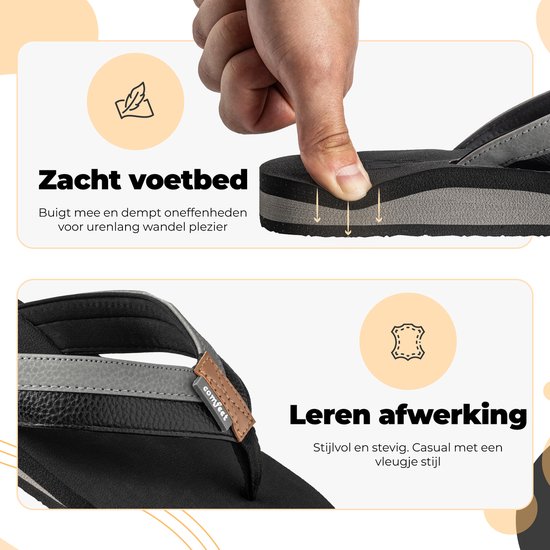 Comfeet Pantoffeln Männer - Sandalen - Schwarz - Größe 45