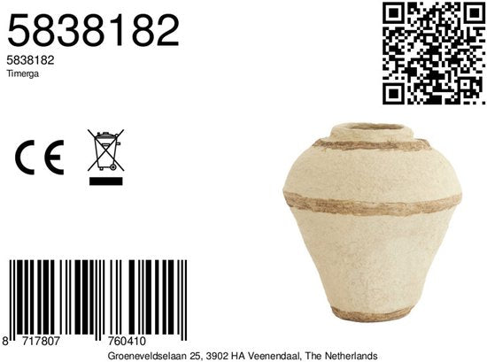 Light & Living Topf TIMERGA hellbraun – Ø 45 × 50 cm