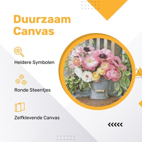 Rubye® Diamantmalerei Erwachsene - Diamantmalerei Kinder - Diamantmalerei Komplettpaket - Landhaus - 40x50cm
