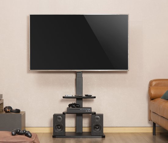 TV-Ständer mit Ablagefächern - drehbar - 37 Zoll bis 75 Zoll