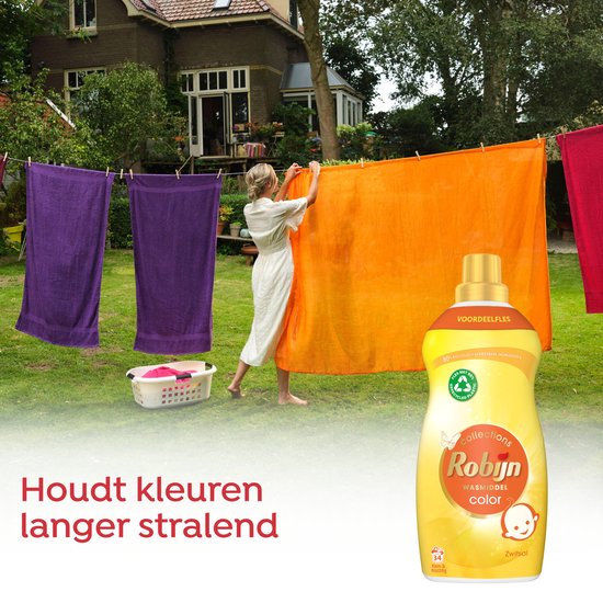 Robijn Klein & Krachtig Collections Color Zwitsal Flüssigwaschmittel 34 Wäschen