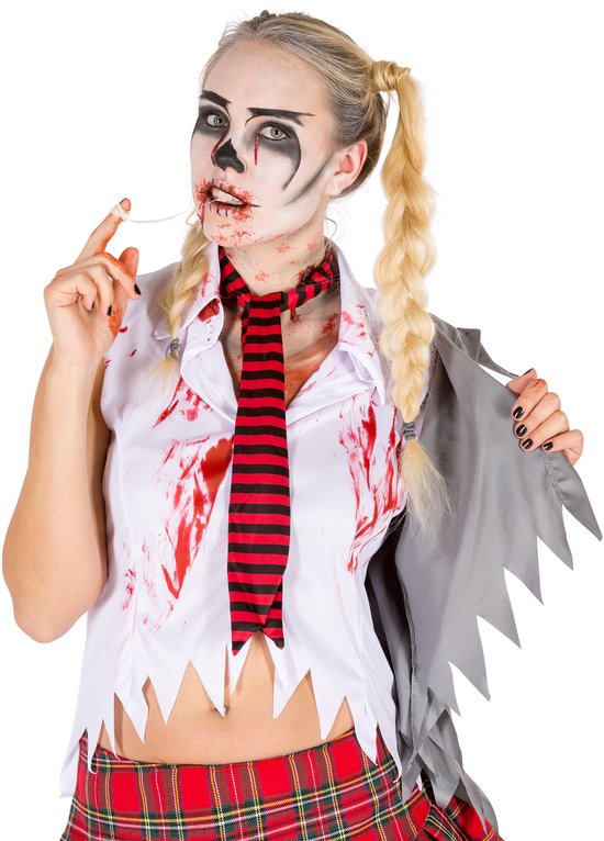 Dressforfun Damenkostüm sexy Zombie M - fancy dress kostüm halloween verkleiden partywear karnevalskostüm fasching partykleidung - 300126