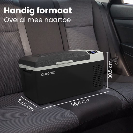 Auronic - Elektrische Kühlbox - 20L - Schwarz/Grau