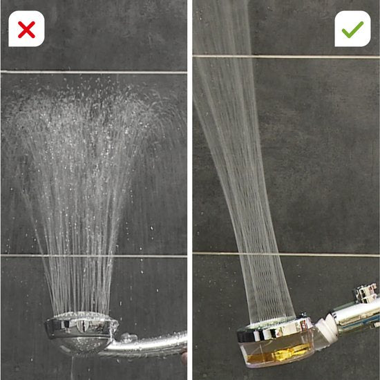 Aquadon EcoTornado – wassersparender & druckerhöhender Duschkopf – um 360° schwenkbare Handbrause – Duschkopf mit Antikalkfunktion – schützt Haut und Haare