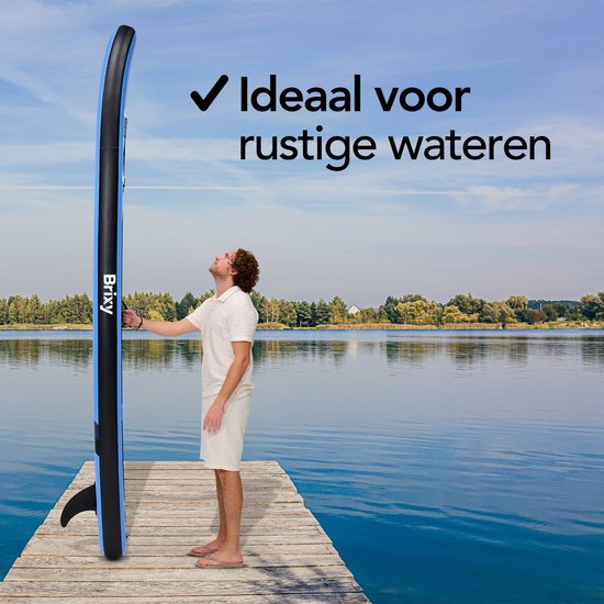Brixy SUP Board - Aufblasbares Paddle Board - Komplettset - 305 cm - Max. 150 kg - Blau