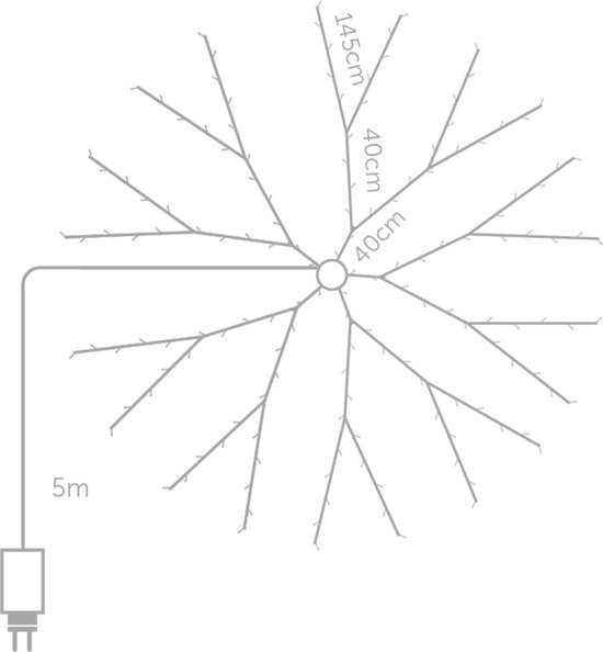 Vellight ATRIA Baummantel, Weihnachtsbaumbeleuchtung für Bäume bis 2,4 m, warmweiß, bezaubernd für drinnen und draußen