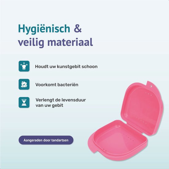Prothesentablett - 2 Stück - Bracket-Tablett - Rosa - Für - Zahnspange - Prothesen - Prothesentablett - Bracketbox - Tablett - Prothesentablett