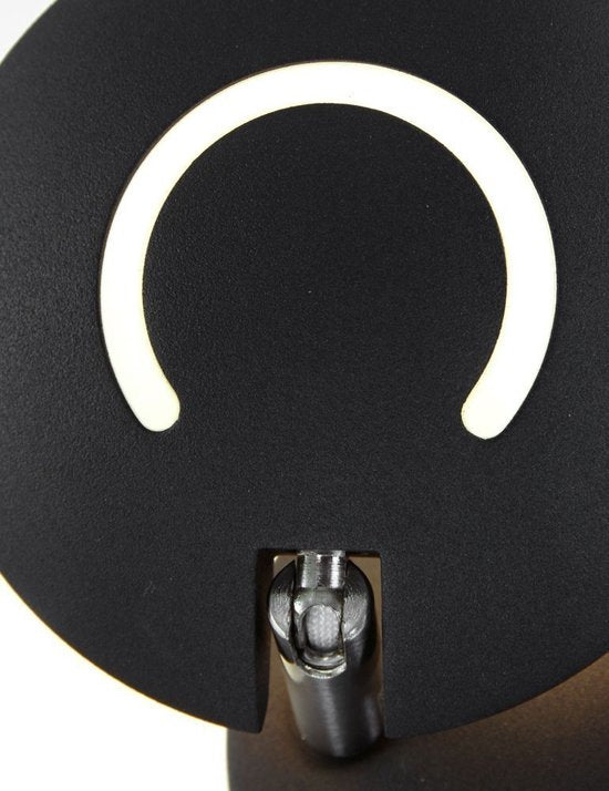 Steinhauer Zenith LED - Wandleuchte Modern - Schwarz - H:12cm - Ø:12cm - Universal - Für Innen - Metall - Wandleuchten - Schlafzimmer - Wohnzimmer
